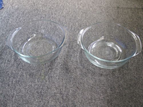 Set of 2, Glass Serving Dishes with Handles, 2.5&#034; x 6&#034;
