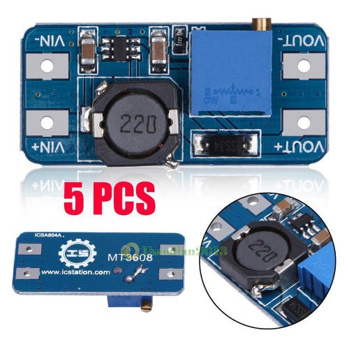 5Pcs MT3608 2A DC-DC Step Up Power Apply Booster Power Module for Arduino