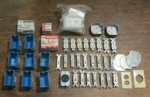Bulk Lot of Electrical Contractor Electrician Switches Outlets Covers Connectors