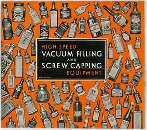 Vintage High Speed Vacumn Filling and Screw Capping Equip./Attractive Brochure