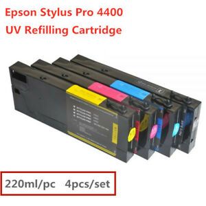 4pcs/set 220ml Epson Stylus Pro 4400 UV Refilling Cartridge