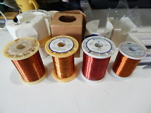 MWS WIRENETICS 38 AWG 26AWG 39AWG 30AWG MAGNET WIRE - LOT OF 4 SPOOLS -FAST SHIP