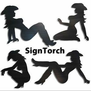 Sexy Cowgirl Up Vector DXF SVG CNC Plasma Laser Router Cricut Silhouette Cut Fil