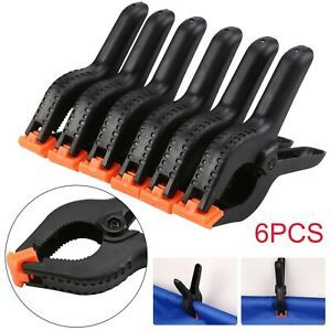 6 Pcs Large 6 Strong Plastic Spring Clamps Clips Market Stall Clips DIY Tool