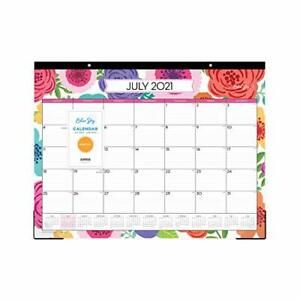 Blue Sky 2021-2022 Academic Year Monthly Desk Pad Calendar 22&#034; x 17&#034; Trim Tap...