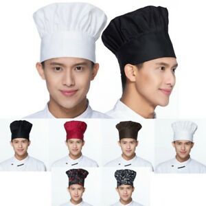 Adult Unisex Chef Hat Adjustable Elastic Restaurant Kitchen Cooking Cap Home New
