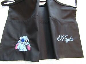 Black Server Waitress Apron Stitch 2 Teacher Novelty Name FREE Lady Pizazz