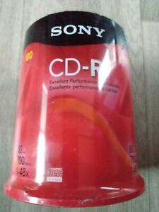 Sony CD-R, 100 Pack,80 Min,700MB/Mo,1x48x...Factory Sealed,New....