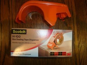 3M Scotch H-100 Box Sealing Tape Hand Dispenser 2 inch New in box