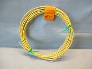 YELLOW HOOKUP WIRE COIL, 18 GA SOLID, 10&#039; 4&#034;, USED