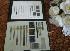 JML CLASSIC PEN BOX SET 66PC REFILL STAINLESS AS SEEN ON TV TESTED &amp; COMPLETE