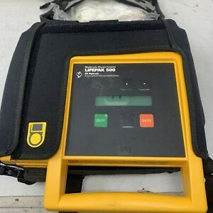 Medtronic Physio Lifepak 500 Biphasic AED 3011790-001502 w/ Case MW2D(1)