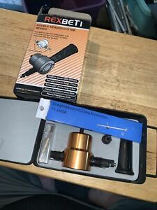 REXBETI Double Headed Sheet Metal Nibbler REX003 Drill Attachment Cutter Gold