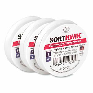 Lee Sortkwik Fingertip Moisteners, 3/8 Oz, Pink, 3/Pack 10053 10053  - 1 Each