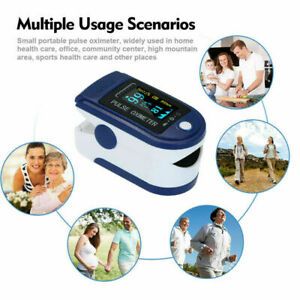 Pulse Oximeter Blood Oxygen Saturation SpO2 Meter Finger PR Monitor Finger Tip