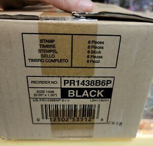 Brother Stampcreator Pro Black PR1438B6P 1 Set - 6 Pieces Brand New Sealed Box