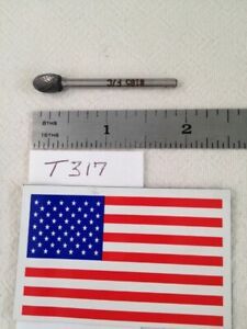1 NEW FALCON / SGS 1/8&#034; SH CARBIDE BURR. SE-51 DOUBLE CUT. OVAL. FINE CUT (T317)
