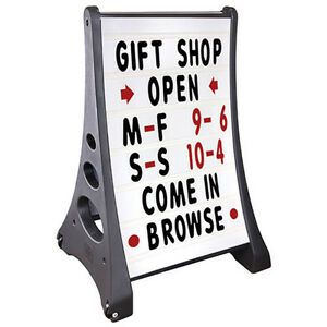 &#034;A&#034; FRAME SIDEWALK/CURB QLA PLUS MESSAGE BOARD SIGN NIB
