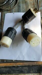 220v ac Utility Power cable , 20 Amp Y Cable With 4 Prong Plugs