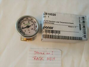 Uponor Truflow A2610020 Loop Temperature Nipple  with Thermometer. New in box.