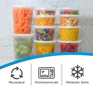 16 oz Heavy Duty Deli Cup Container and Lid Combo (50/Case). new good