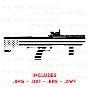 KelTec KSG Shotgun USA SVG - Gun Cricut Files - KelTec Silhouettes - Shotgun