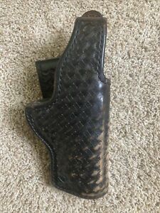 Don Hume LH Black Basket Weave Leather GUN HOLSTER H738 SH No. 43