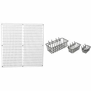 Wall Control 30-P-3232W White Metal Pegboard Pack &amp; Dorman Hardware 4-9845 As...