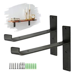 Shelf Brackets Heavy Duty Brackets for Shelves 8 Inch Solid L Bracket for Wall &amp;