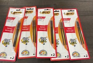 Lot 5x Bic Refill for Velocity A.I. Pro+ Retractable Ballpoint Medium BLK 2/ PK