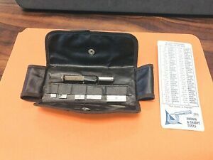 VINTAGE BROWN &amp; SHARPE MFG. CO. No. 335 STEEL RULES WITH HOLDER &amp; LEATHER CASE.