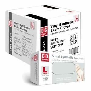 Basic Medical Clear Vinyl Exam Gloves - Latex-Free &amp; Powder-Free - VGPF-3003 ...