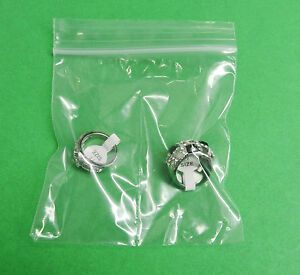 4x4 Bags 2-Compartment Poly Clear Center Split Divider Middle 4&#034; Reclosable 100