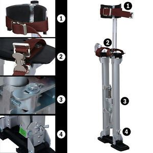Drywall Stilts 24-40 Inch Aluminum Tool Painters Walking Painting Taping Silver