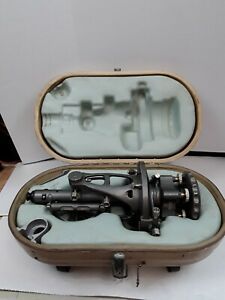 VINTAGE BRUNSON SURVEYING TRANSIT 644171 COMPASS LEVEL SCOPE IN CASE