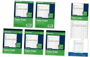Sales Order Book, 3-Part, Carbonless, White/Canary/Pink, 5-9/16&#034; x 8-7/16&#034;,