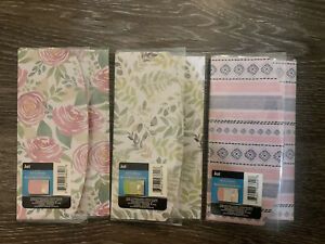 Jot Sticky Notes Lot of 3 Trifold Folios Memos Notes Textile Plants Brand New!!!