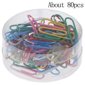 1 Set Colour Paper Clip Mini Clips Kawaii Stationery Photos Letter Pap CW