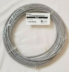 New Genesis 14/4 14 Awg Stranded Shielded Riser Wire Cable 50&#039; Ft Feet 2224 Gray