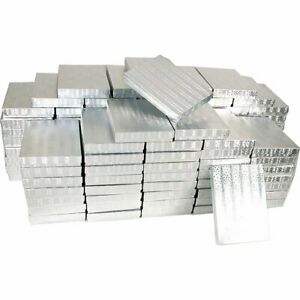 100 Silver Cotton Boxes Necklace Gift Displays