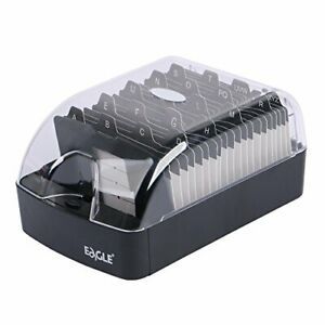 Business Holder Case Box Plastic Push-Button Storage up to 350 Cards