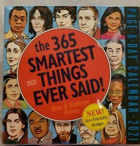 2021 365 Smartest Things Ever Said! Page-a-day Calendar by Kathryn Petras NEW BN