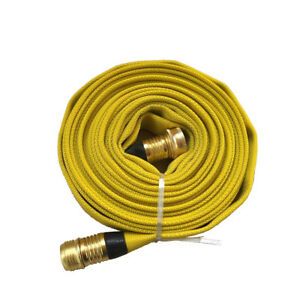FIRE HOSE, 3/4IN.X 25 FT.,  YELLOW, 250 PSI, HIGH-QUALITY FLEXIBLE LINING