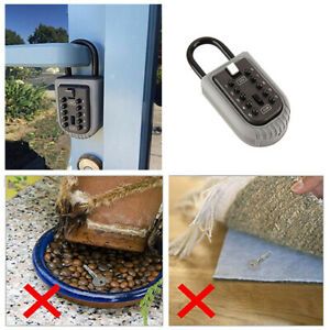 Wall Mounted Digit Security Combination Key Lock Storage Box Safe Outdoor Car
