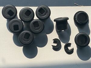 9pcs 3/4&#034; Brown PC Computer Cord Cable Wire Organizer Hole Cover Desk Grommet