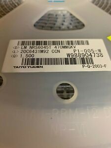 1500 PCS   NRS6045T470MMGKV Taiyo Yuden Fixed Inductors 6045 47uH