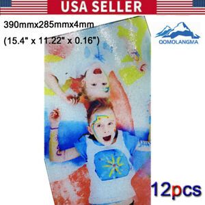 12PCS Sublimation Blank Tempered Glass Cutting Board with White Coating Rough US