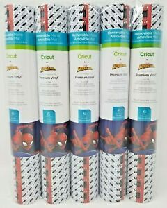 Lot of 5 - Cricut Spiderman Premium Vinyl Removable Matte, NEW!