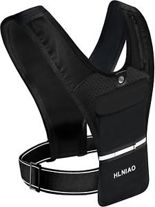 HLNIAO Universal Running Vest, Phone Holder with Adjustable Waistband, Elastic R