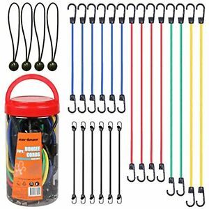 Cartman Bungee Cords Assortment Jar 24 Piece in Jar - Includes 10”, 18”, 24”, ..